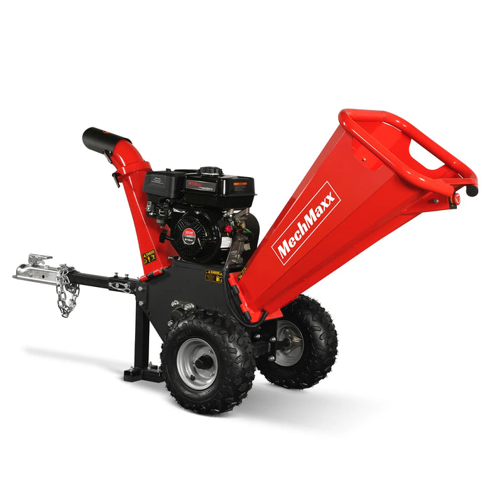 MechMaxx GS650 4-Inch Gas Wood Chipper – DUCAR 212cc 7HP Engine with Towbar