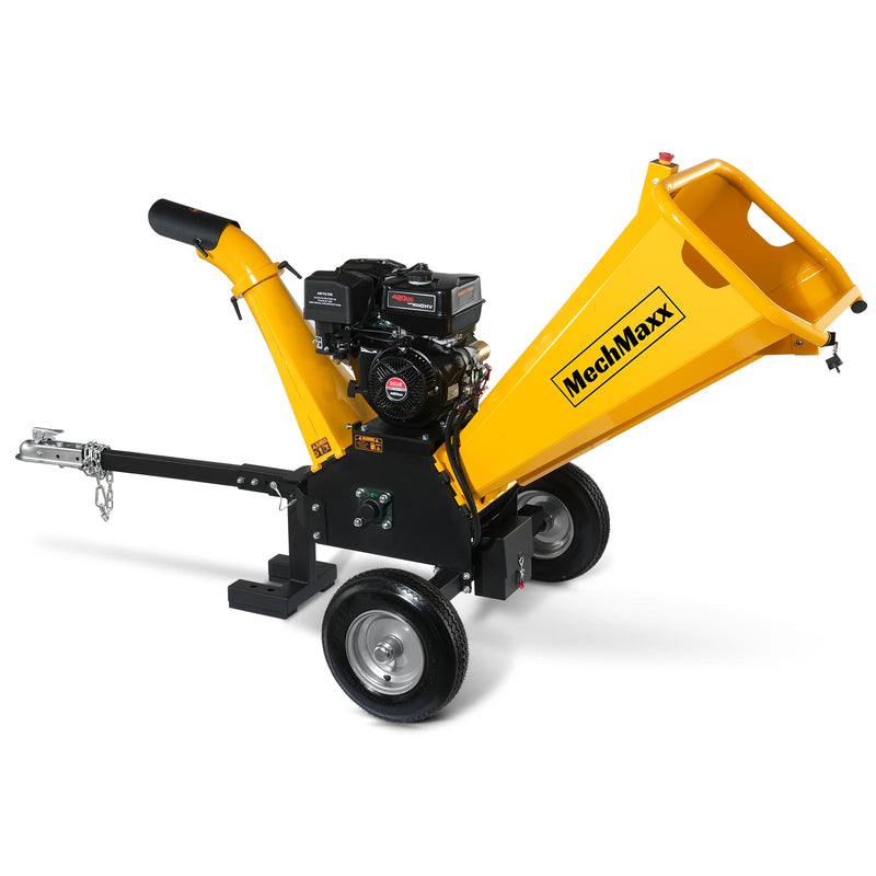 MechMaxx GS1500 5-Inch Drum Wood Chipper – DUCAR 420cc Gasoline Engine with Electric Start