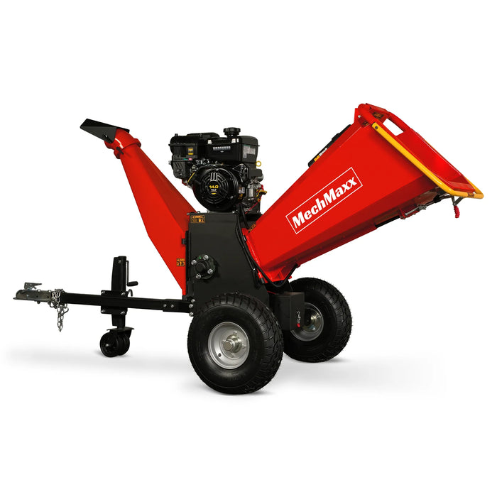 MechMaxx P4206 6-Inch Drum Wood Chipper – B&S Vanguard 408cc 14HP Gas Engine with Electric Start