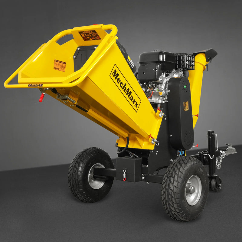 MechMaxx P4206 6-Inch Drum Wood Chipper – ZONSEN 459cc 15HP Gas Engine with Electric Start