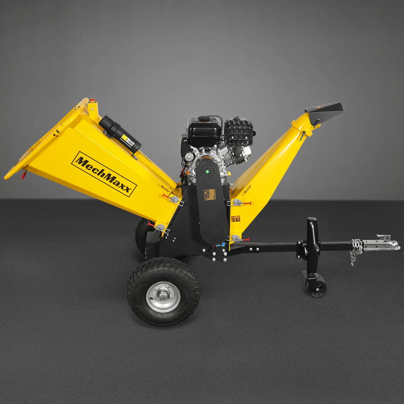 MechMaxx P4206 6-Inch Drum Wood Chipper – ZONSEN 459cc 15HP Gas Engine with Electric Start