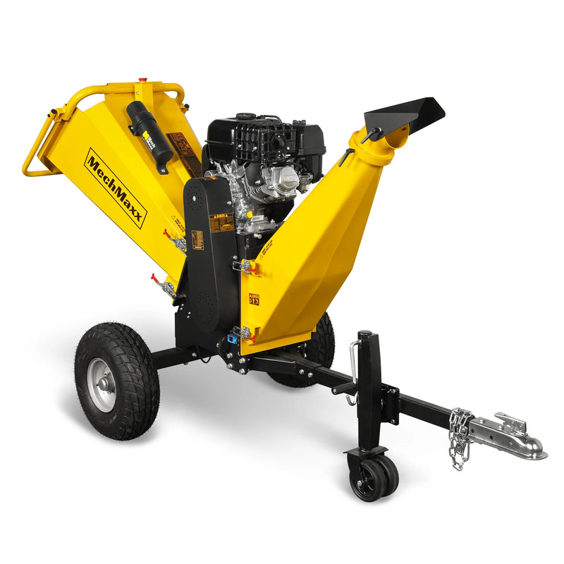 MechMaxx P4206 6-Inch Drum Wood Chipper – ZONSEN 459cc 15HP Gas Engine with Electric Start