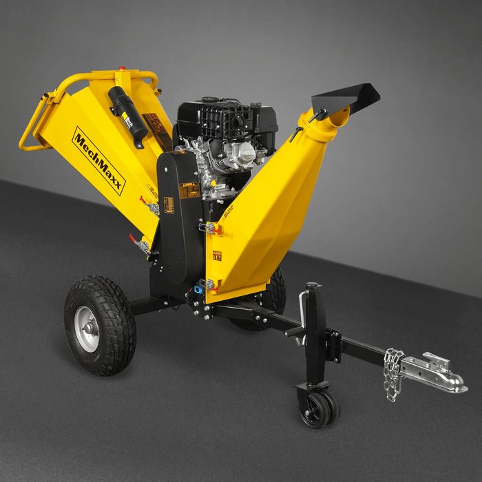 MechMaxx P4206 6-Inch Drum Wood Chipper – ZONSEN 459cc 15HP Gas Engine with Electric Start