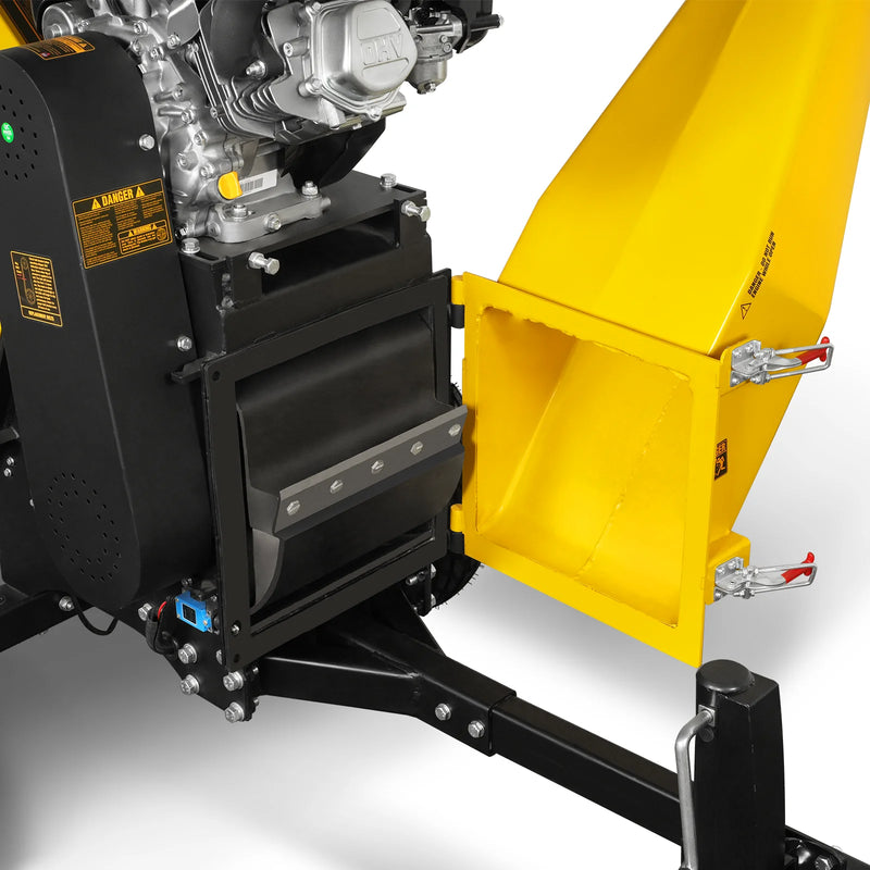 MechMaxx P4206 6-Inch Drum Wood Chipper – ZONSEN 459cc 15HP Gas Engine with Electric Start