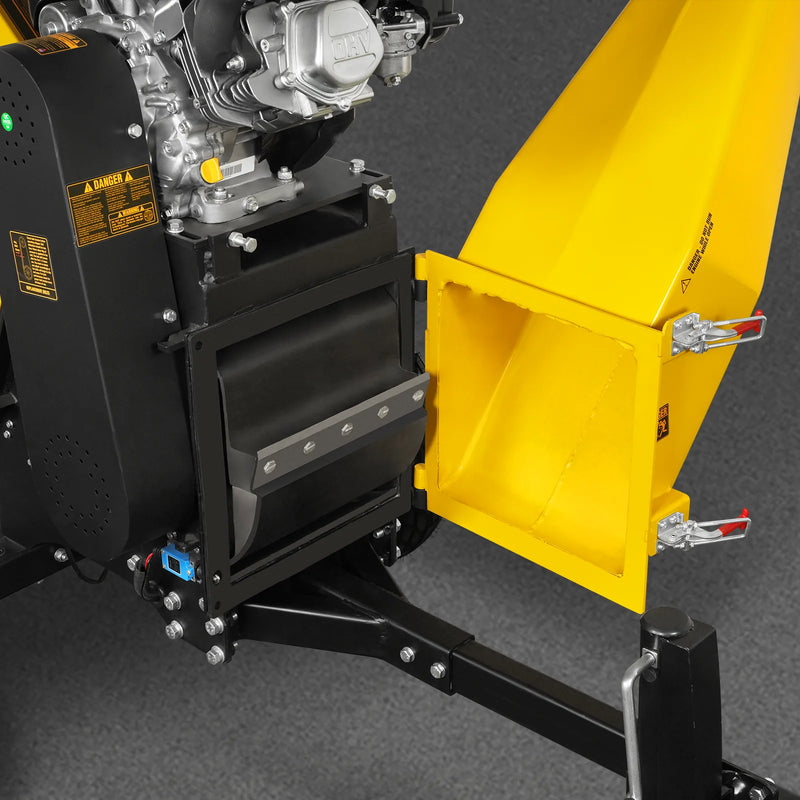 MechMaxx P4206 6-Inch Drum Wood Chipper – ZONSEN 459cc 15HP Gas Engine with Electric Start