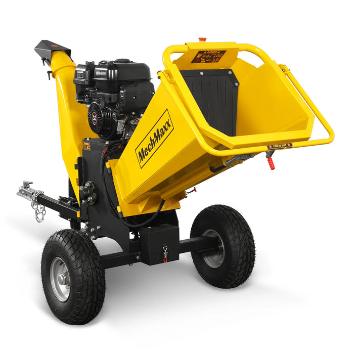 MechMaxx P4206 6-Inch Drum Wood Chipper – ZONSEN 459cc 15HP Gas Engine with Electric Start