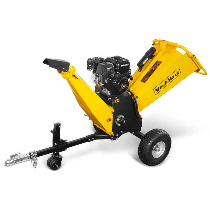 MechMaxx P4206 6-Inch Drum Wood Chipper – ZONSEN 459cc 15HP Gas Engine with Electric Start