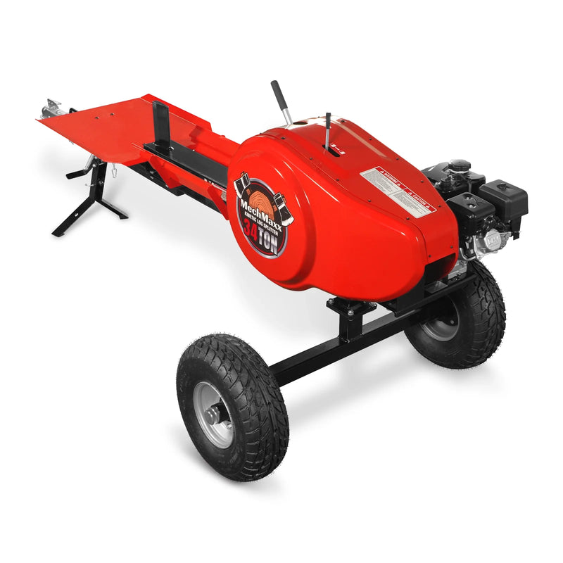 MechMaxx KT34 34-Ton Kinetic Log Splitter – 7 HP Ducar Gas Engine, 28" Log Capacity, 3-Second Cycle Time