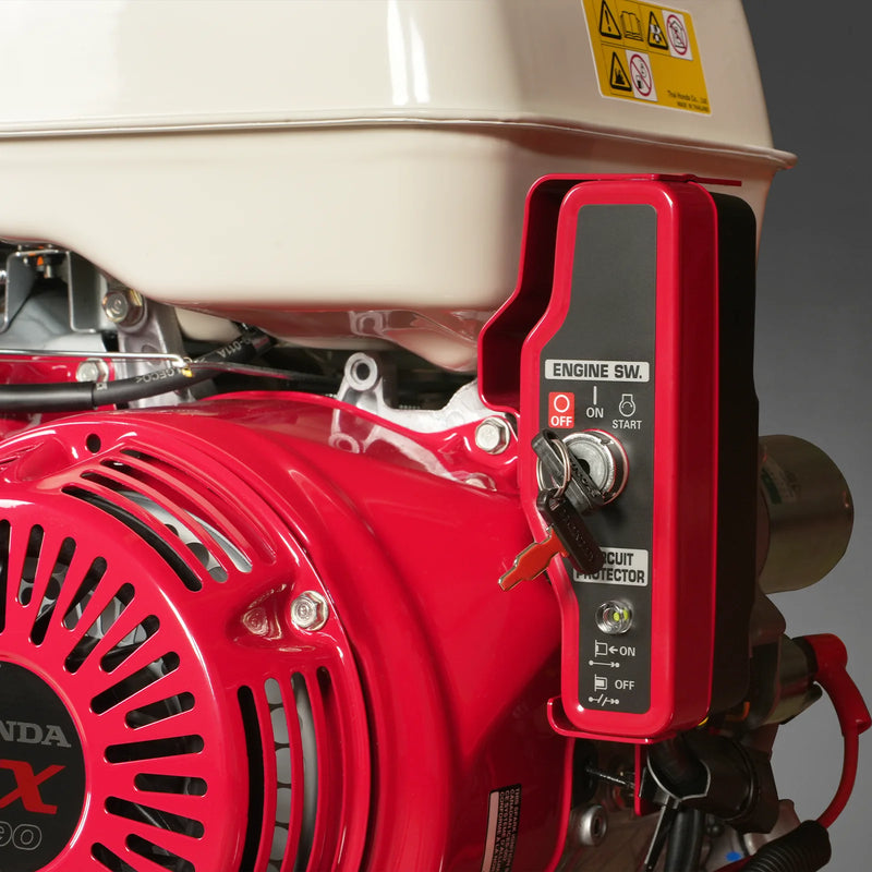 MechMaxx B150 6-Inch Drum Wood Chipper – HONDA GX390 Gas Engine with Electric Start & Taillight