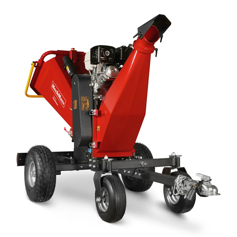 MechMaxx B150 6-Inch Drum Wood Chipper – HONDA GX390 Gas Engine with Electric Start & Taillight