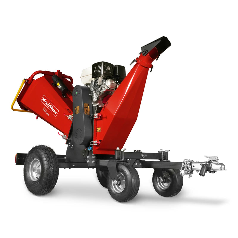 MechMaxx B150 6-Inch Drum Wood Chipper – HONDA GX390 Gas Engine with Electric Start & Taillight