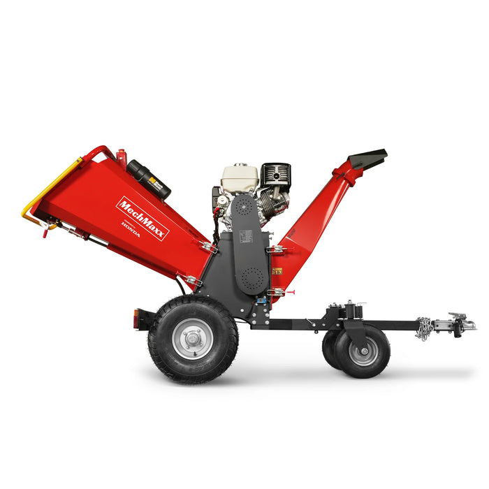 MechMaxx B150 6-Inch Drum Wood Chipper – Honda GX390 Gas Engine with Electric Start & Taillight