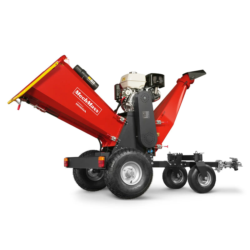 MechMaxx B150 6-Inch Drum Wood Chipper – HONDA GX390 Gas Engine with Electric Start & Taillight