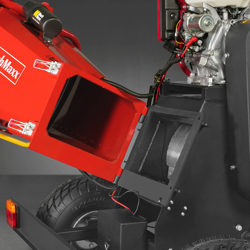 MechMaxx B150 6-Inch Drum Wood Chipper – HONDA GX390 Gas Engine with Electric Start & Taillight