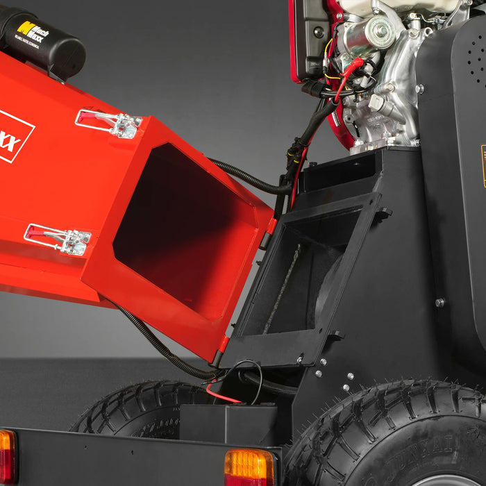 MechMaxx B150 6-Inch Drum Wood Chipper – Honda GX390 Gas Engine with Electric Start & Taillight