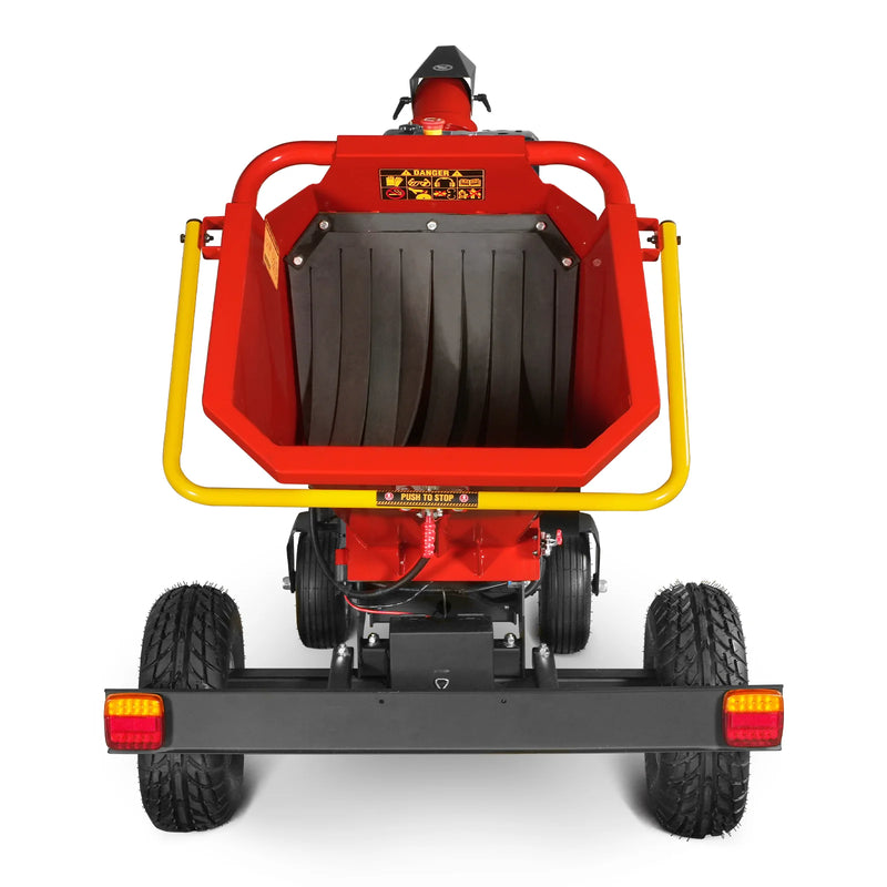 MechMaxx B150 6-Inch Drum Wood Chipper – HONDA GX390 Gas Engine with Electric Start & Taillight