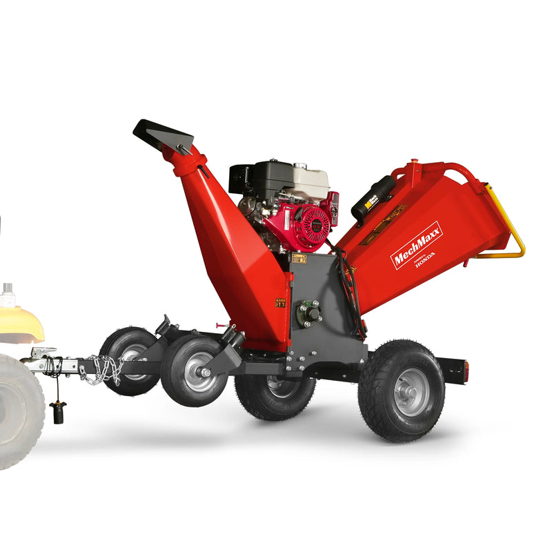 MechMaxx B150 6-Inch Drum Wood Chipper – HONDA GX390 Gas Engine with Electric Start & Taillight