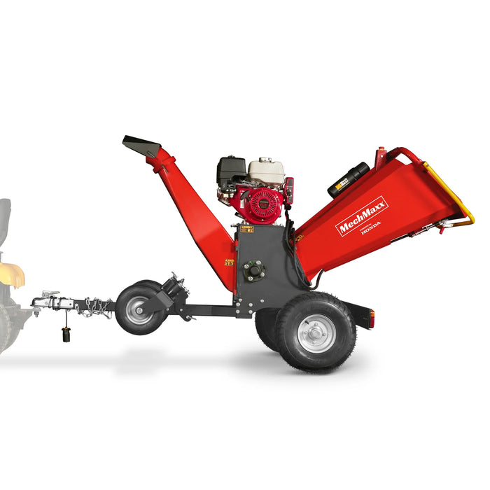 MechMaxx B150 6-Inch Drum Wood Chipper – Honda GX390 Gas Engine with Electric Start & Taillight