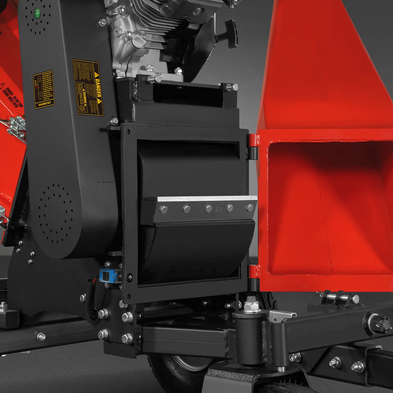 MechMaxx B150 6-Inch Drum Wood Chipper – ZONSEN 459cc 15HP Gas Engine with Electric Start & Taillight