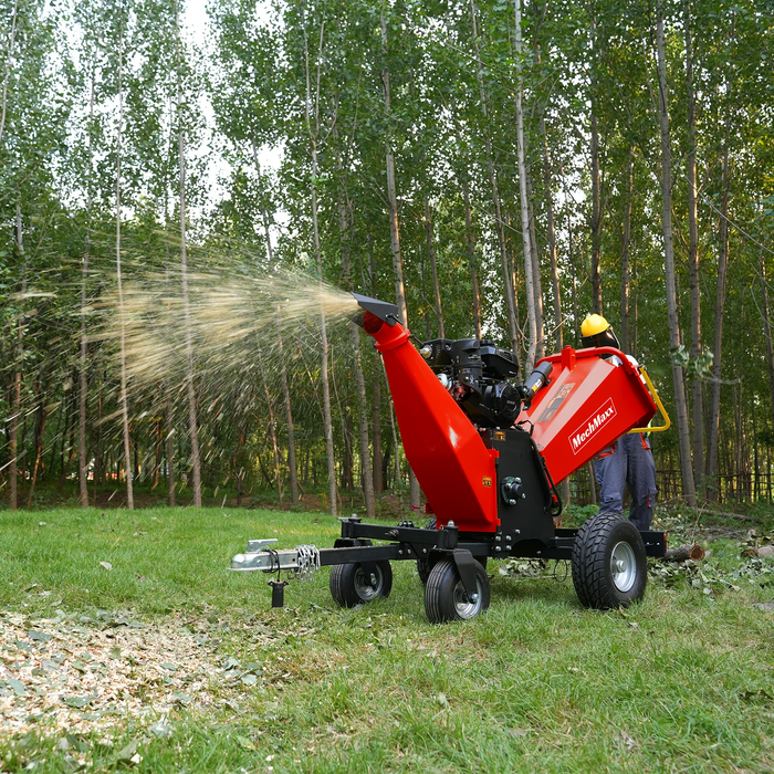 MechMaxx B150 6-Inch Drum Wood Chipper – KOHLER 429cc 14HP Gas Engine with Electric Start & Taillight