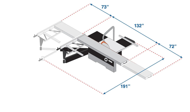 Maksiwa BMD.3200.IR Diamond Sliding Panel Saw – 14″ 10 HP 3 Phase 220V CNC