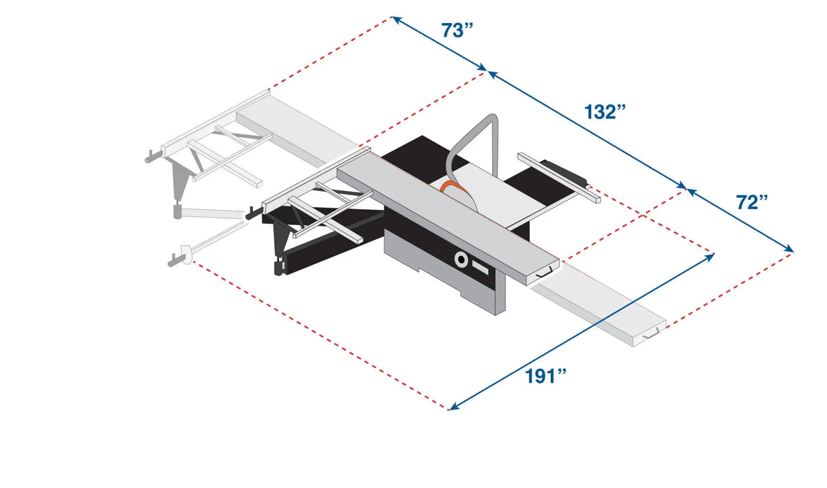 Maksiwa BMD.3200.IR Diamond Sliding Panel Saw – 14″ 10 HP 3 Phase 220V CNC