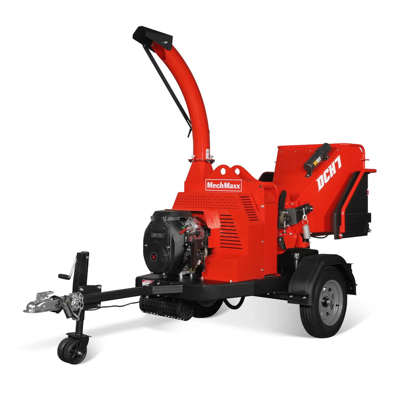 MechMaxx DCH7 7-Inch Disc Wood Chipper – ZONSEN 750cc 25HP Twin-Cylinder Petrol Engine with Hydraulic Feeding & Electric Start