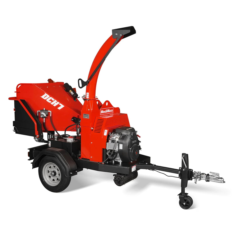 MechMaxx DCH7 7-Inch Disc Wood Chipper – ZONSEN 750cc 25HP Twin-Cylinder Petrol Engine with Hydraulic Feeding & Electric Start