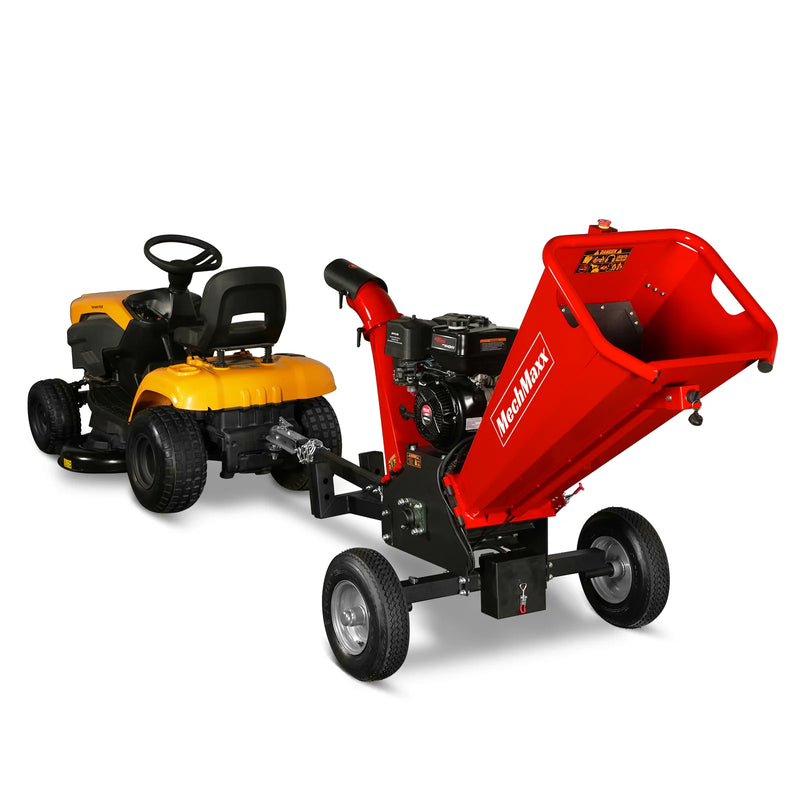 MechMaxx GS1500 5-Inch Drum Wood Chipper – DUCAR 420cc Gasoline Engine with Electric Start