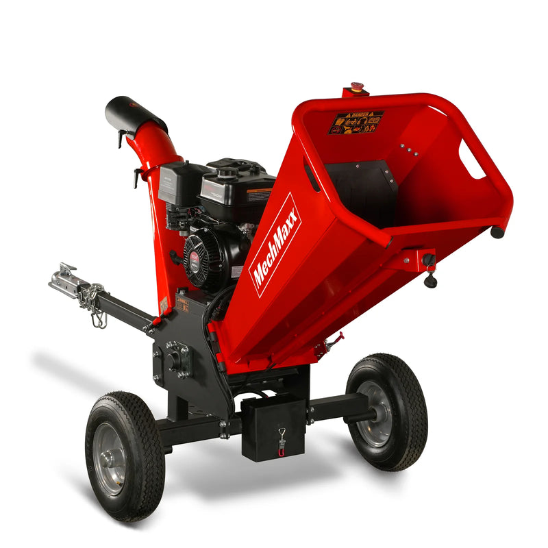 MechMaxx GS1500 5-Inch Drum Wood Chipper – DUCAR 420cc Gasoline Engine with Electric Start