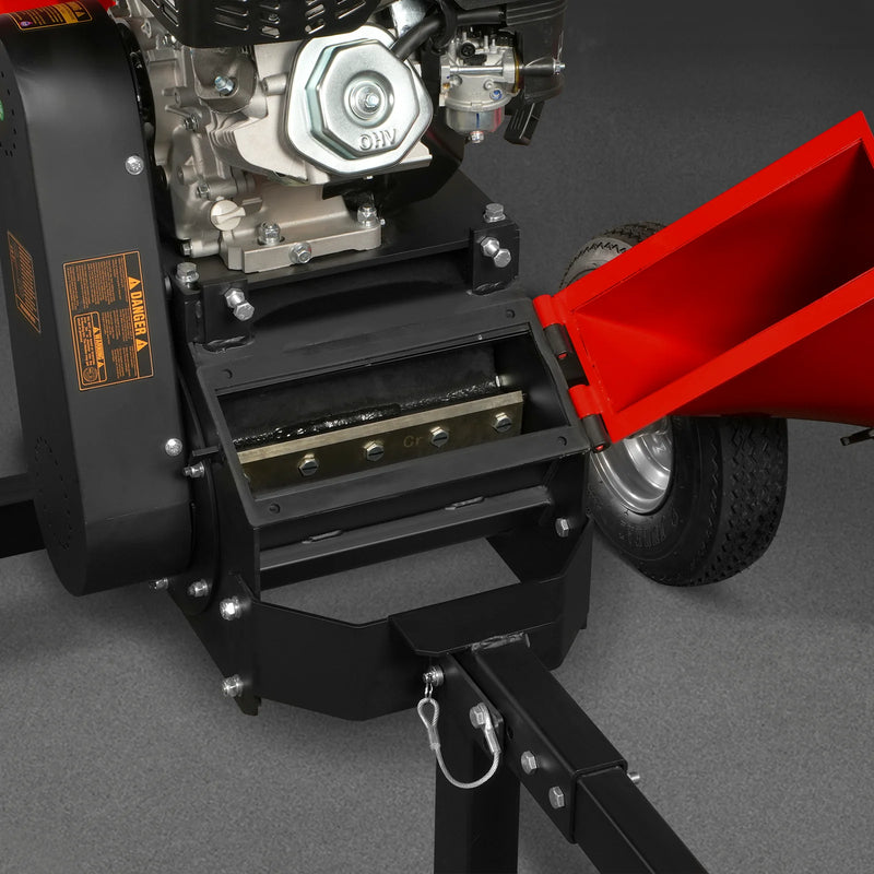 MechMaxx GS1500 5-Inch Drum Wood Chipper – DUCAR 420cc Gasoline Engine with Electric Start