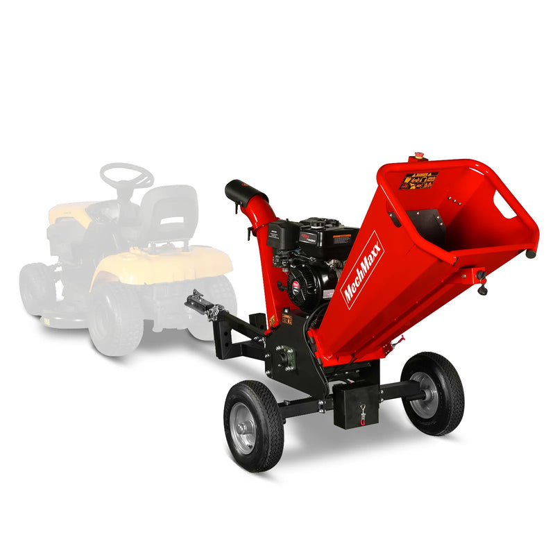 MechMaxx GS1500 5-Inch Drum Wood Chipper – DUCAR 420cc Gasoline Engine with Electric Start