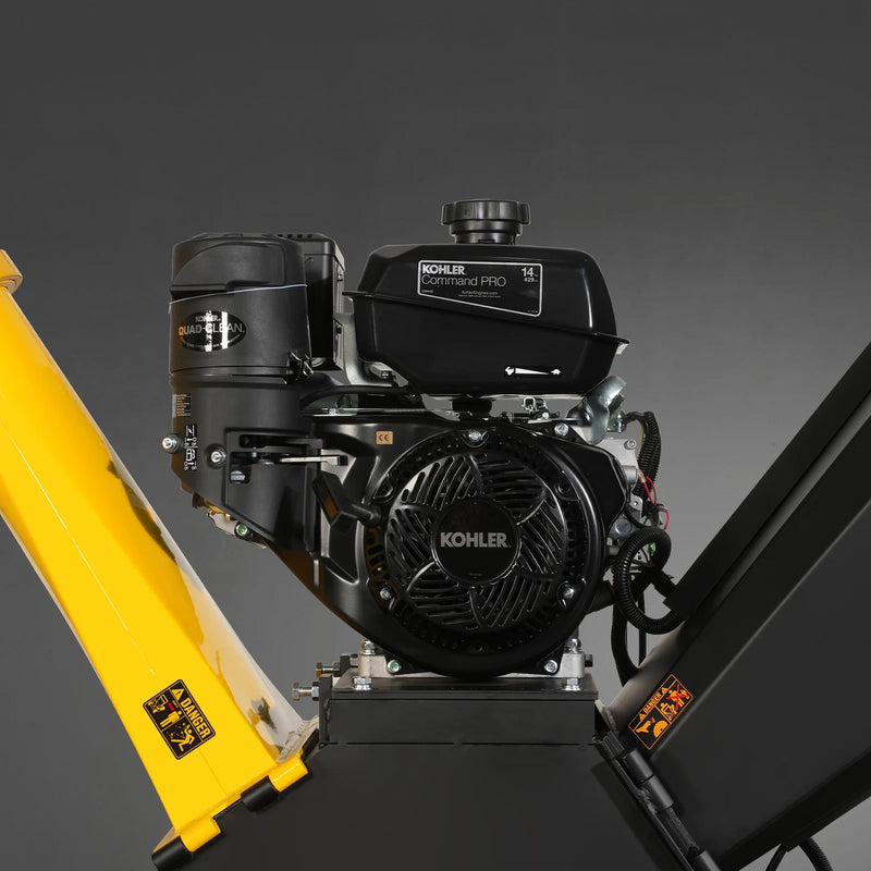 MechMaxx GS1500 5-Inch Drum Wood Chipper – KOHLER 429cc Gasoline Engine with Electric Start