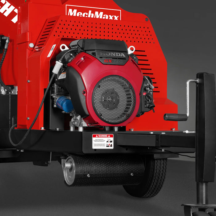 MechMaxx DCH7 7-Inch Disc Wood Chipper – HONDA GX690 688cc Gas Engine with Hydraulic Feeding & Electric Start