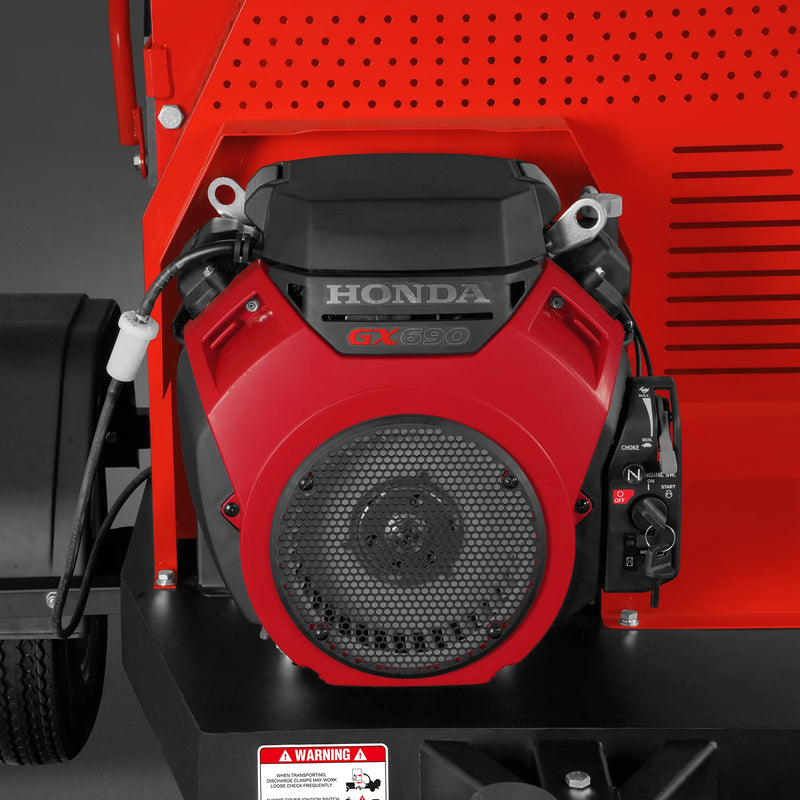 MechMaxx DCH7 7-Inch Disc Wood Chipper – HONDA GX690 688cc Gas Engine with Hydraulic Feeding & Electric Start