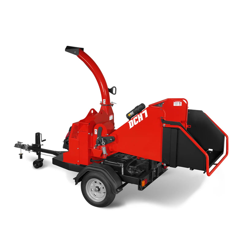 MechMaxx DCH7 7-Inch Disc Wood Chipper – HONDA GX690 688cc Gas Engine with Hydraulic Feeding & Electric Start