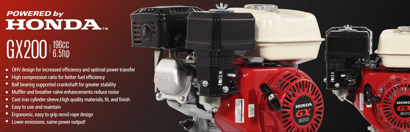 MechMaxx GS650 4-Inch Drum Wood Chipper – HONDA GX200 196cc 6.5HP Gas Engine with Towbar