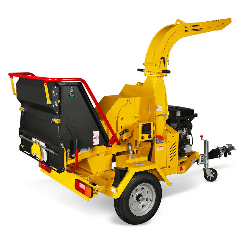 MechMaxx CROBA TX1000 8-Inch Drum Wood Chipper – ZONSEN 1000cc 35HP Gas Engine with Electric Start & Intelligent Hydraulic Feeding System