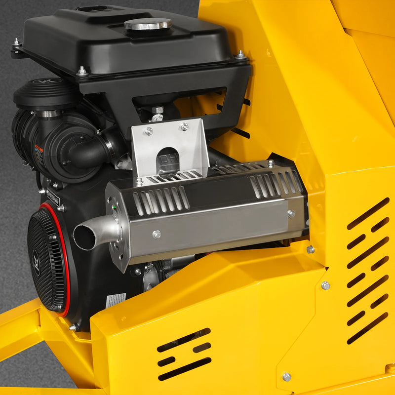 MechMaxx CROBA TX1000 8-Inch Drum Wood Chipper – ZONSEN 1000cc 35HP Gas Engine with Electric Start & Intelligent Hydraulic Feeding System