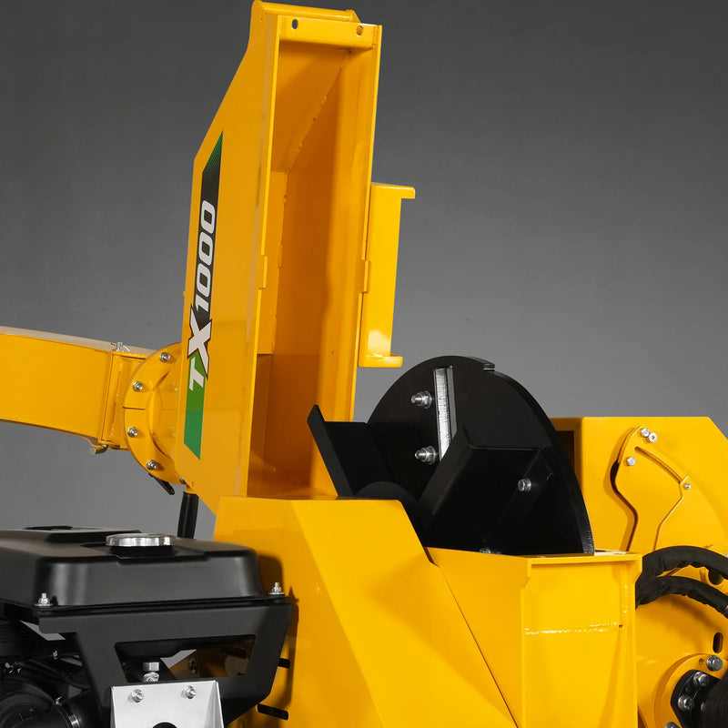 MechMaxx CROBA TX1000 8-Inch Drum Wood Chipper – ZONSEN 1000cc 35HP Gas Engine with Electric Start & Intelligent Hydraulic Feeding System