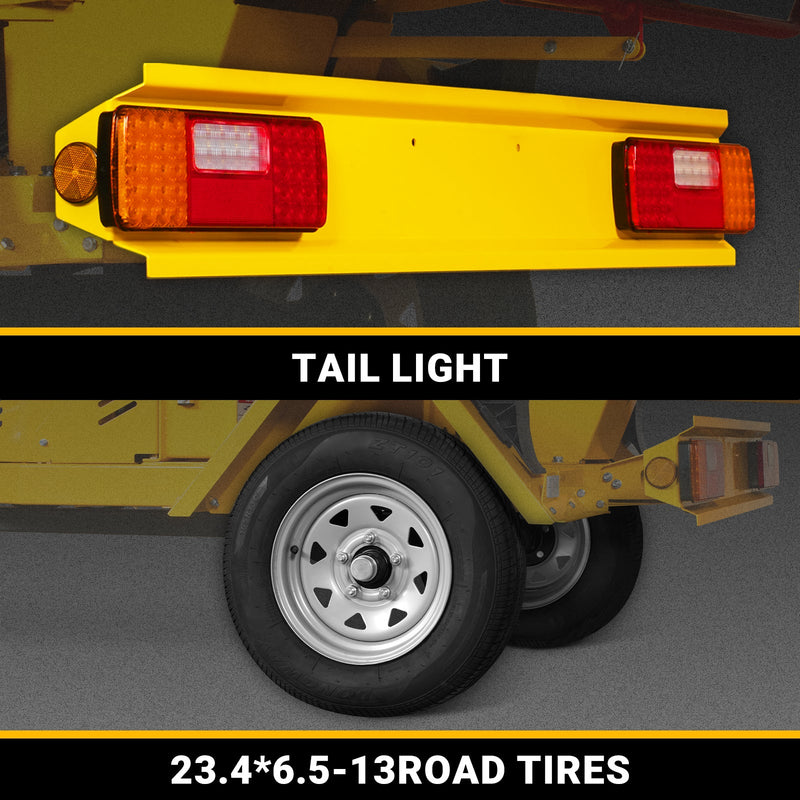 MechMaxx CROBA TX1000 8-Inch Drum Wood Chipper – ZONSEN 1000cc 35HP Gas Engine with Electric Start & Intelligent Hydraulic Feeding System