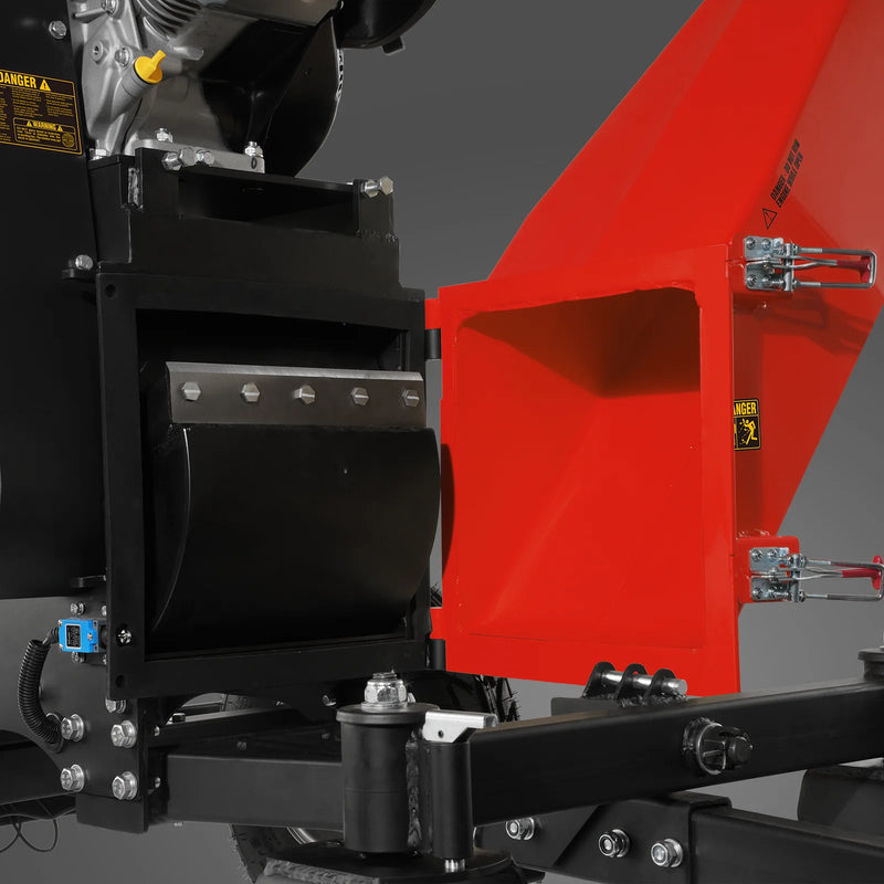 MechMaxx B150 6-Inch Drum Wood Chipper – KOHLER 429cc 14HP Gas Engine with Electric Start & Taillight