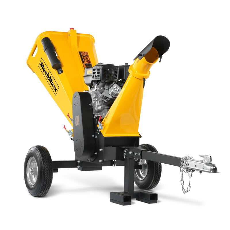 MechMaxx GS1500 5-Inch Drum Wood Chipper – DUCAR 420cc Gasoline Engine with Electric Start