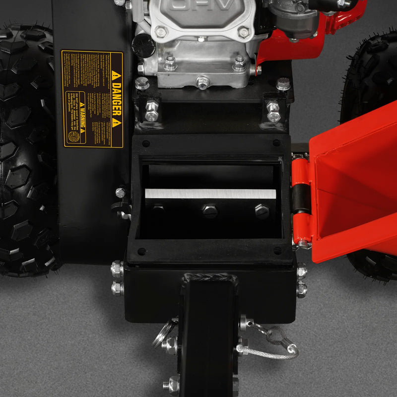 MechMaxx GS650 4-Inch Drum Wood Chipper – HONDA GX200 196cc 6.5HP Gas Engine with Towbar