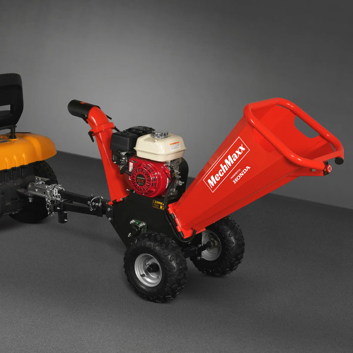 MechMaxx GS650 4-Inch Gas Wood Chipper – HONDA GX200 196cc 6.5HP Engine with Towbar