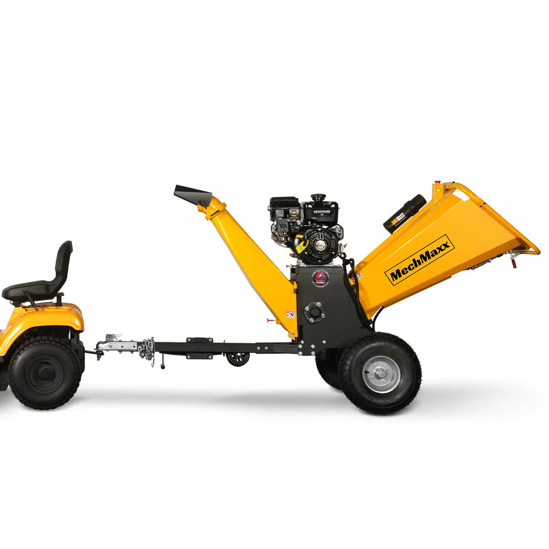 MechMaxx P4206 6-Inch Drum Wood Chipper – B&S Vanguard 408cc 14HP Gas Engine with Electric Start