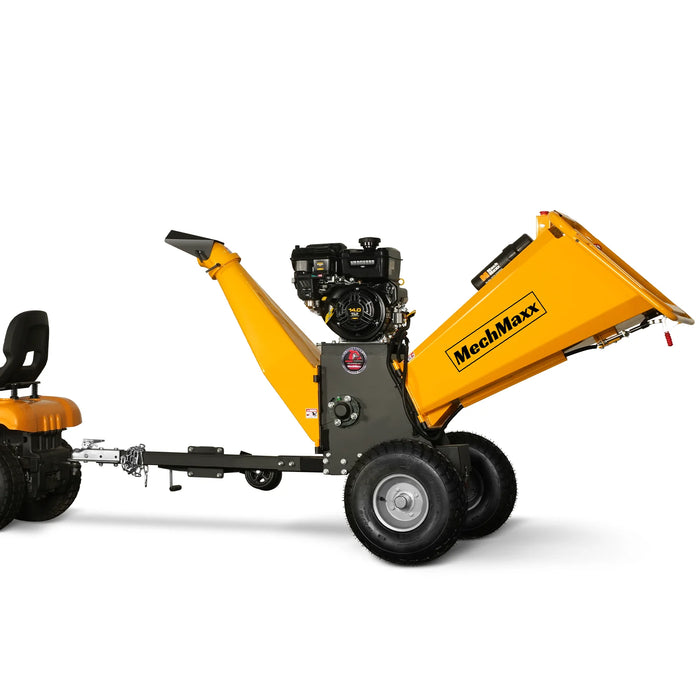 MechMaxx P4206 6-Inch Drum Wood Chipper – B&S Vanguard 408cc 14HP Gas Engine with Electric Start