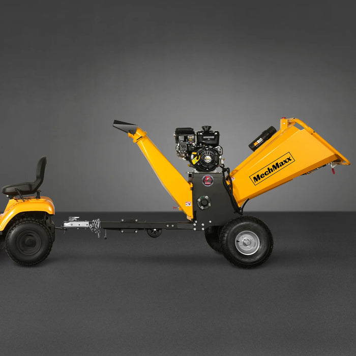 MechMaxx P4206 6-Inch Drum Wood Chipper – B&S Vanguard 408cc 14HP Gas Engine with Electric Start