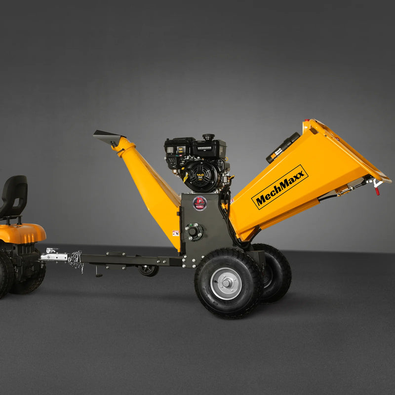 MechMaxx P4206 6-Inch Drum Wood Chipper – B&S Vanguard 408cc 14HP Gas Engine with Electric Start