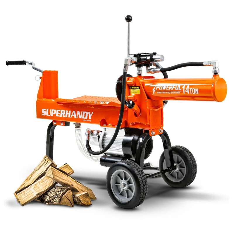 SuperHandy GUO084 14 Ton Electric Log Splitter - 120V Corded, 20" Max Log Length